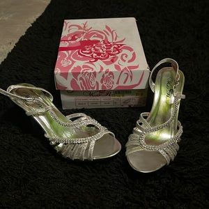 Silver sparkly shoes